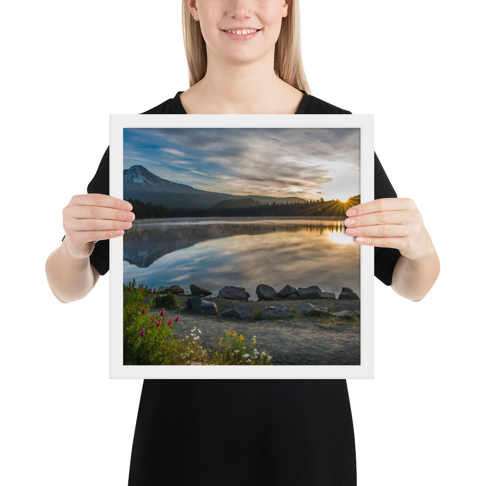 Sunrise, Trillium lake, Mt. Hood Oregon-Premium Luster Photo Paper Framed Poster (in) - Image 31