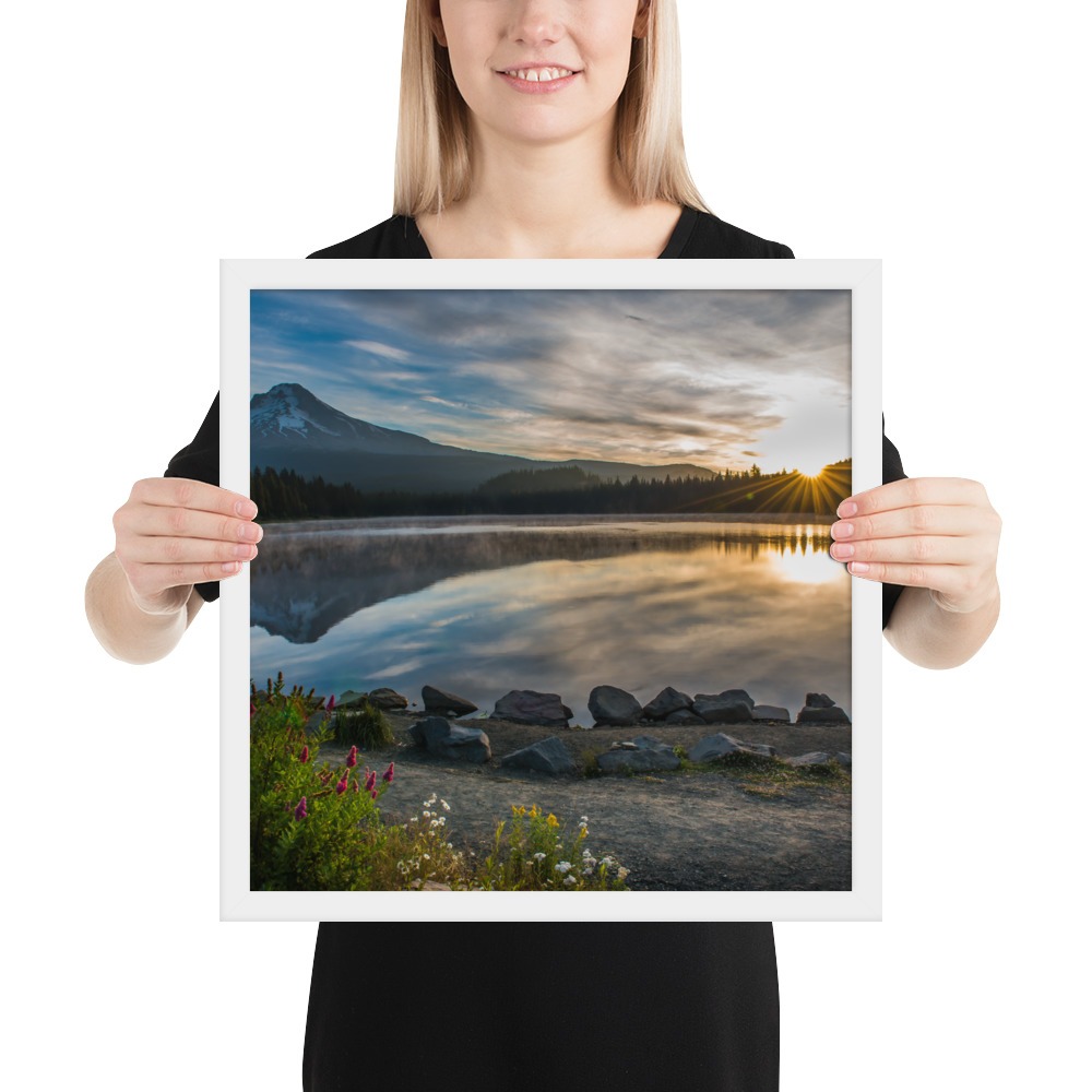 Sunrise, Trillium lake, Mt. Hood Oregon-Premium Luster Photo Paper Framed Poster (in) - Image 32