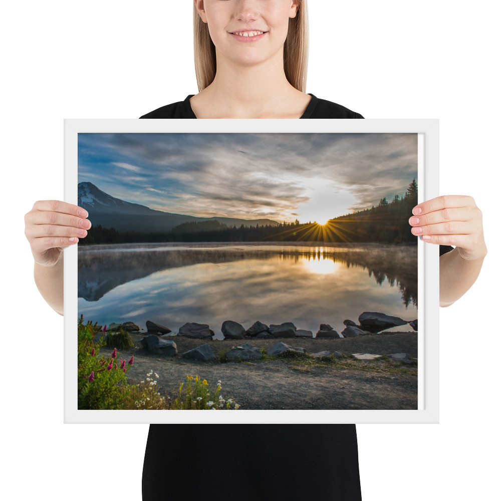 Sunrise, Trillium lake, Mt. Hood Oregon-Premium Luster Photo Paper Framed Poster (in) - Image 33