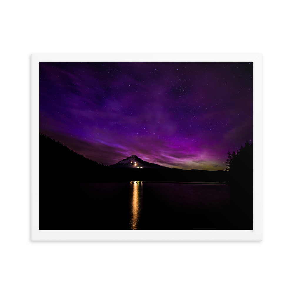 Northern Lights at Mt.Hood, Oregon-Premium Luster Photo Paper Framed Poster (in) - Image 33