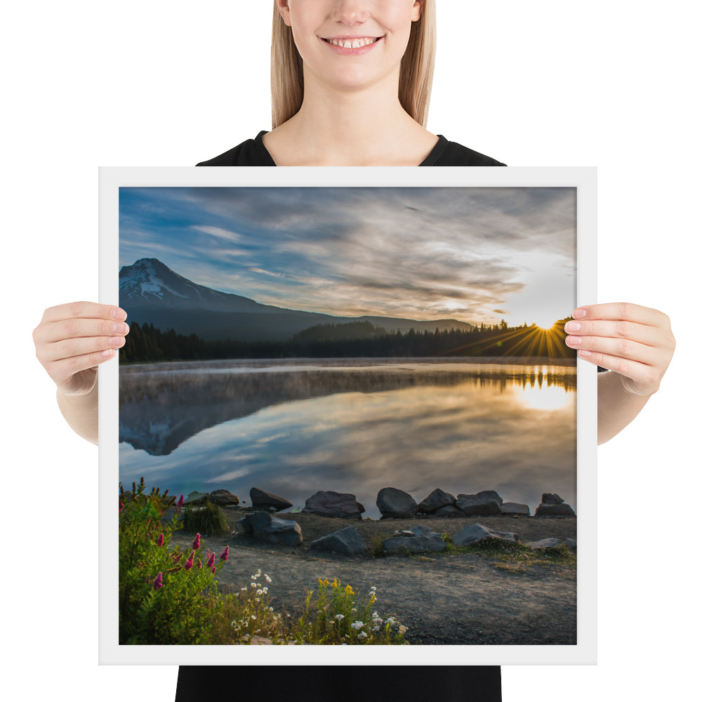 Sunrise, Trillium lake, Mt. Hood Oregon-Premium Luster Photo Paper Framed Poster (in) - Image 34