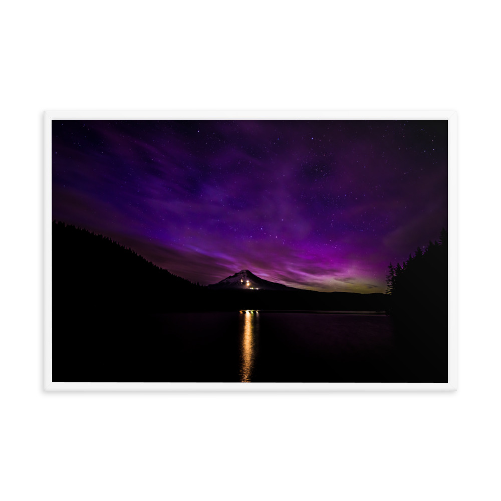 Northern Lights at Mt.Hood, Oregon-Premium Luster Photo Paper Framed Poster (in) - Image 36