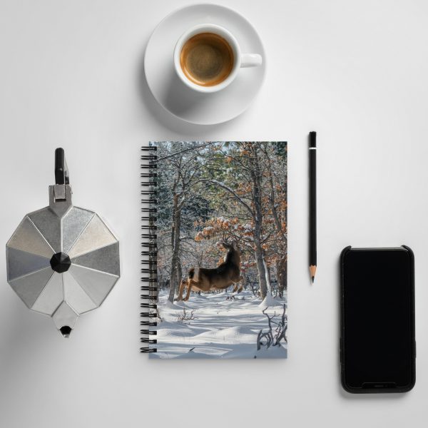 Deer in Snow - Spiral notebook