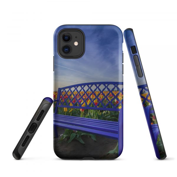 Bench among Tulips - Tough iPhone Case