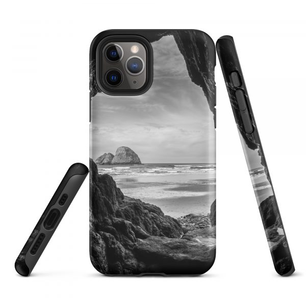 Ocean View Peaking Through Rocks - Tough iPhone Case - Image 3