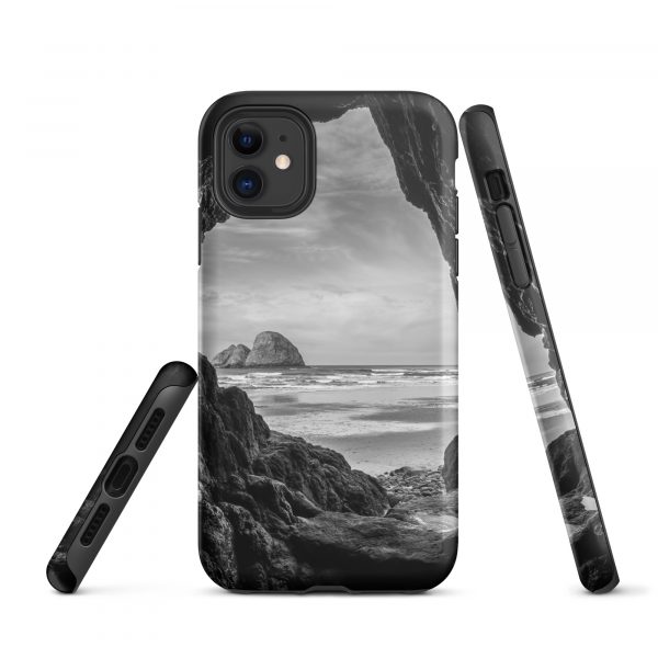 Ocean View Peaking Through Rocks - Tough iPhone Case - Image 2