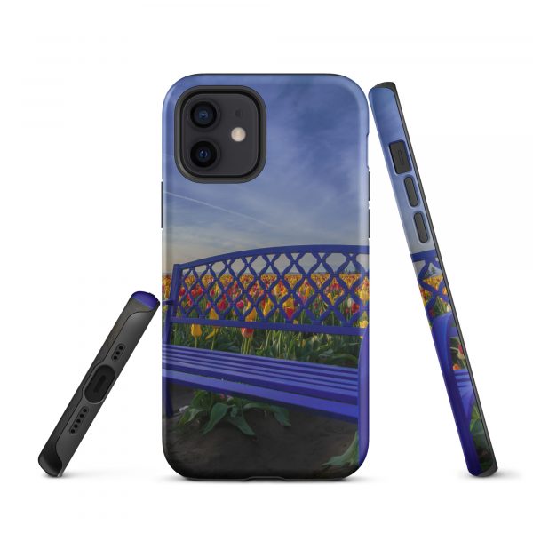 Bench among Tulips - Tough iPhone Case - Image 10