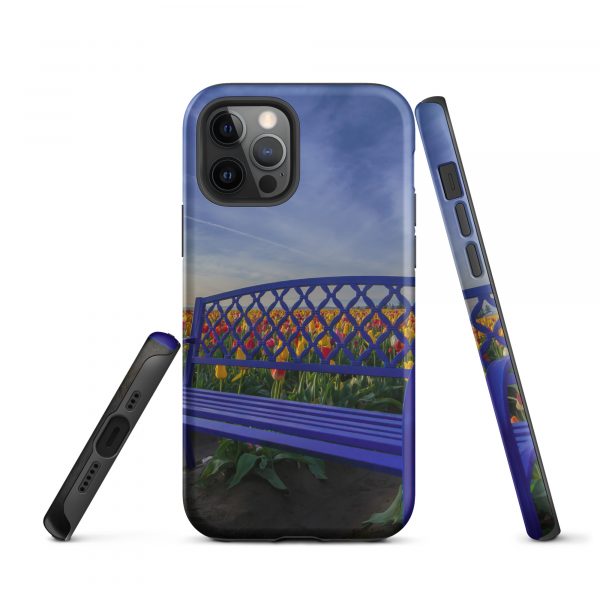 Bench among Tulips - Tough iPhone Case - Image 12