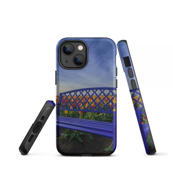 Bench among Tulips - Tough iPhone Case - Image 16