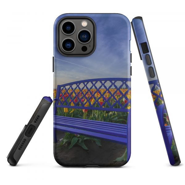 Bench among Tulips - Tough iPhone Case - Image 22