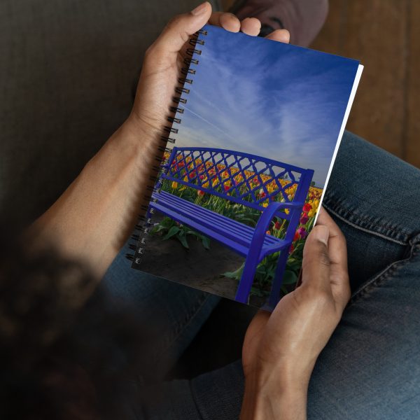 Bench among Tulips  - Spiral notebook - Image 2